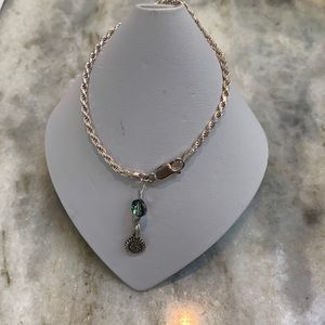 .925 Sterling Silver Bracelet with Sunflower Charm